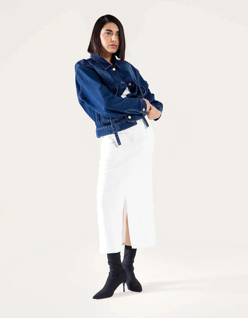 DENIM MIDI SKIRT